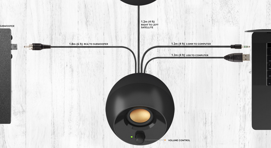 51MF0480AA000 - Creative Pebble Plus 2.1 Speaker USB Black