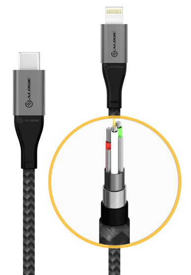 ALOGIC ULC8P1.5-SLV - USB-C-AUF-LIGHTNING-KABEL - 1,5 M - SILBER