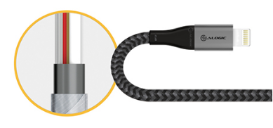 ALOGIC ULC8P1.5-SGR - USB-C-AUF-LIGHTNING-KABEL 1,5 M SPACE GREY