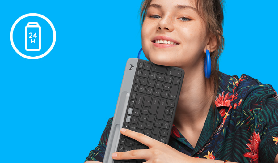 Logitech 920-009211 - K580 SLIM WIRELESS KBOARD-OFF WHITE