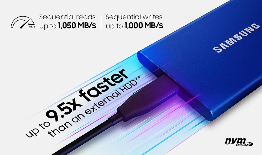 Samsung T7  2TB Portable External SSD - Titan Grey