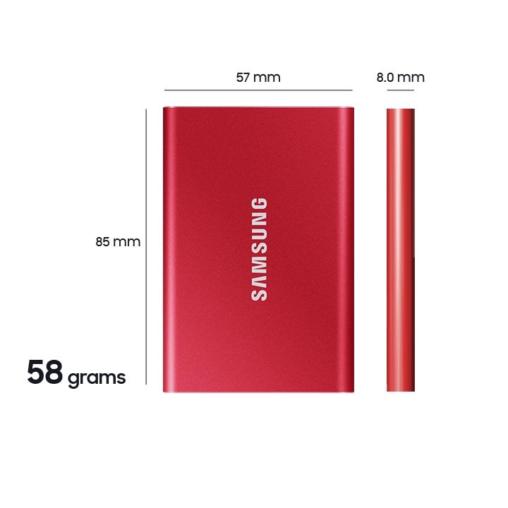 Samsung T7  1TB Portable External SSD - Titan Grey
