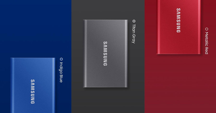 Samsung T7  1TB Portable External SSD - Titan Grey