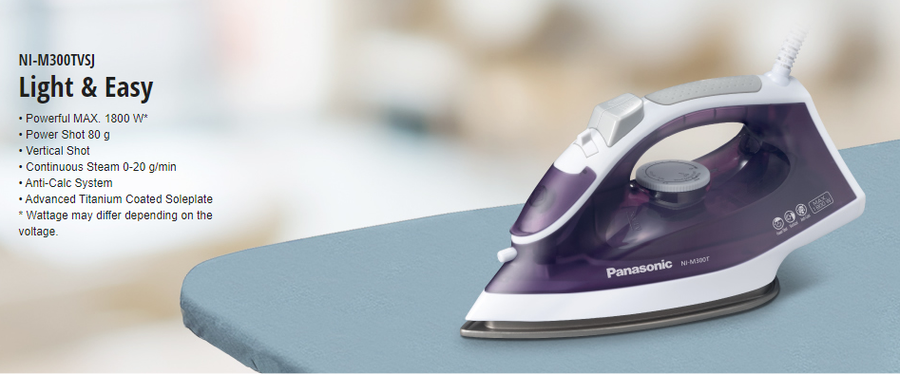 NI-M300TVSJ - IRON 1800W STEAM TITANIUM PLATE