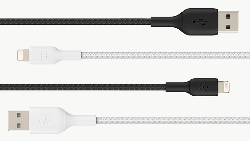 Belkin BoostCharge Braided Lightning to USB-A Cable - 1m - White