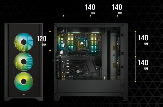 CC-9011205-WW - CORSAIR ICUE 4000X RGB TEMPERED GLASS MID-TOWER - WHITE