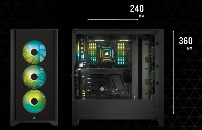 CC-9011205-WW - CORSAIR ICUE 4000X RGB TEMPERED GLASS MID-TOWER - WHITE