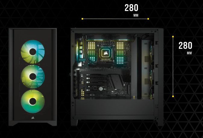 CC-9011205-WW - CORSAIR ICUE 4000X RGB TEMPERED GLASS MID-TOWER - WHITE