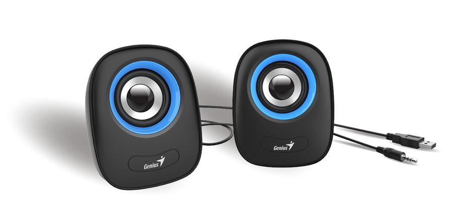 SP-Q160 - Genius SP-Q160 Black USB Powered Mini Speakers - Black/Grey