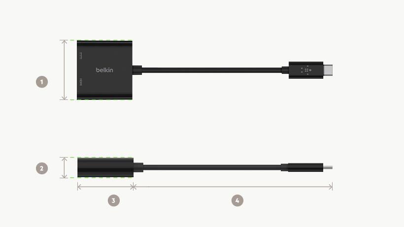 Belkin AVC002BTBK - USB-C to HDMI + Charge Adapter BLK (60W