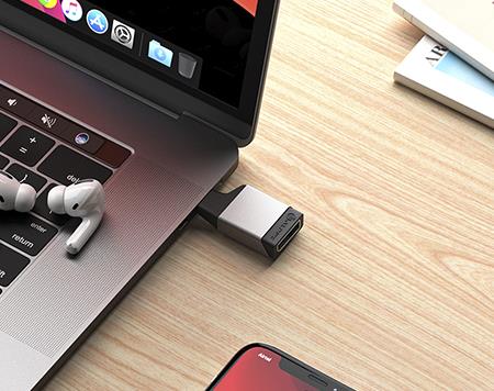 ALOGIC ULCDPMN-SGR - ULTRA MINI USB-C (M) AUF DP (F) ADAPTER