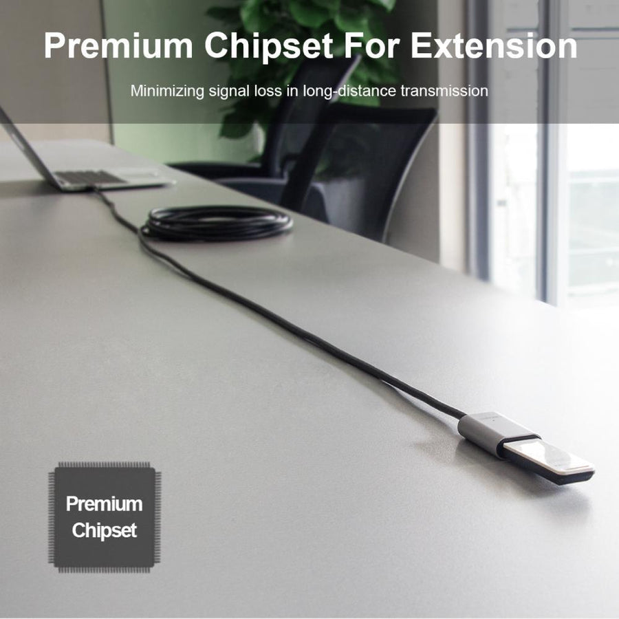 Unitek Y-3004 - 5m USB 3.0 Extension Cable w/ Built-in Extension Chipset. Aluminium Designed Housing