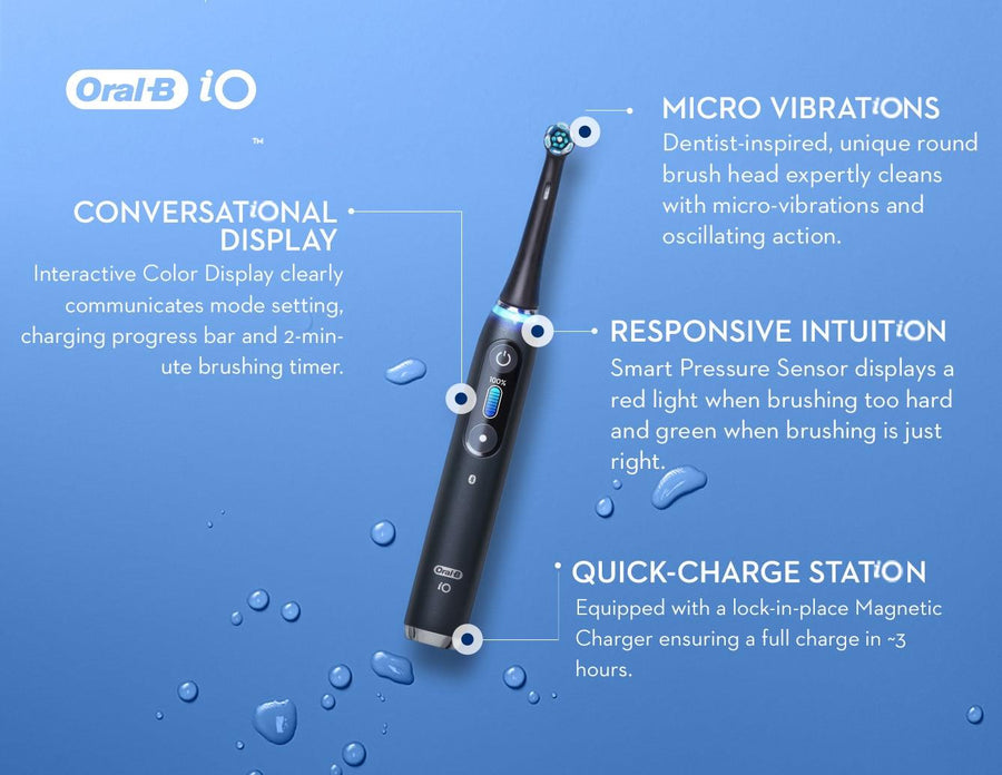Oral-B iO Series 9  Electric Toothbrush with 2 Brush Heads - Black Onyx