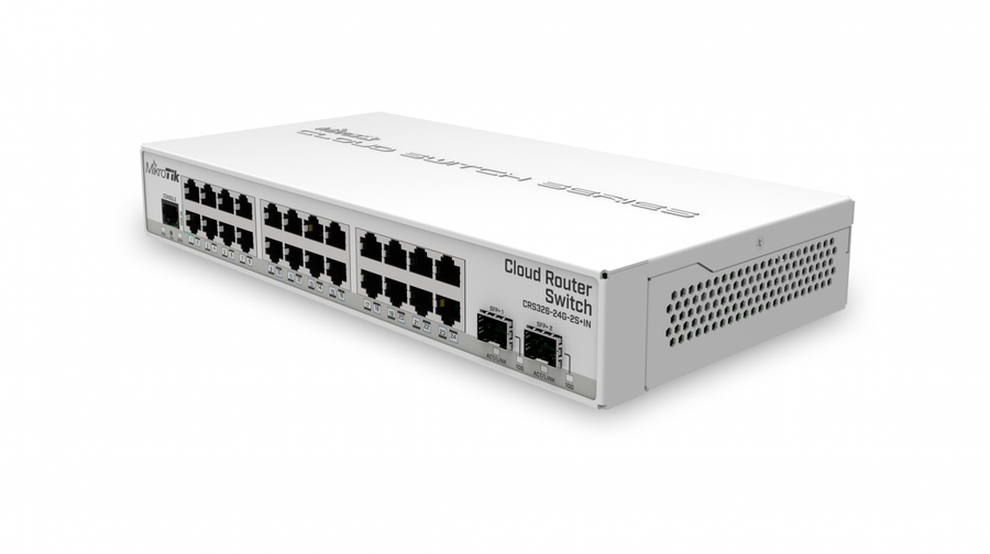 CRS326-24G-2S+IN - MikroTik CRS326-24G-2S+IN 24 Port Cloud Router Switch with 10 Gbps Uplink
