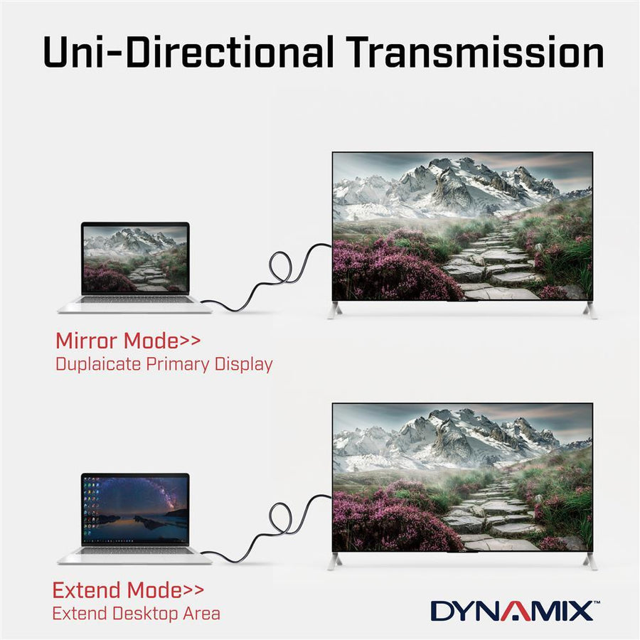 DYNAMIX C-HDMIDP-1 - 1m DisplayPort 1.2 to HDMI 1.4 Monitor cable Max Max Res: 4K@30Hz (3840x2160)