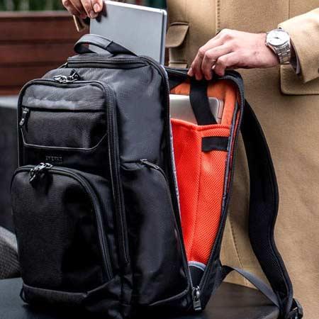 EVERKI EKP132S17 - Onyx Black Laptop Backpack Up to 17.3''. Travel Friendly Hard-Shell Quick-Access