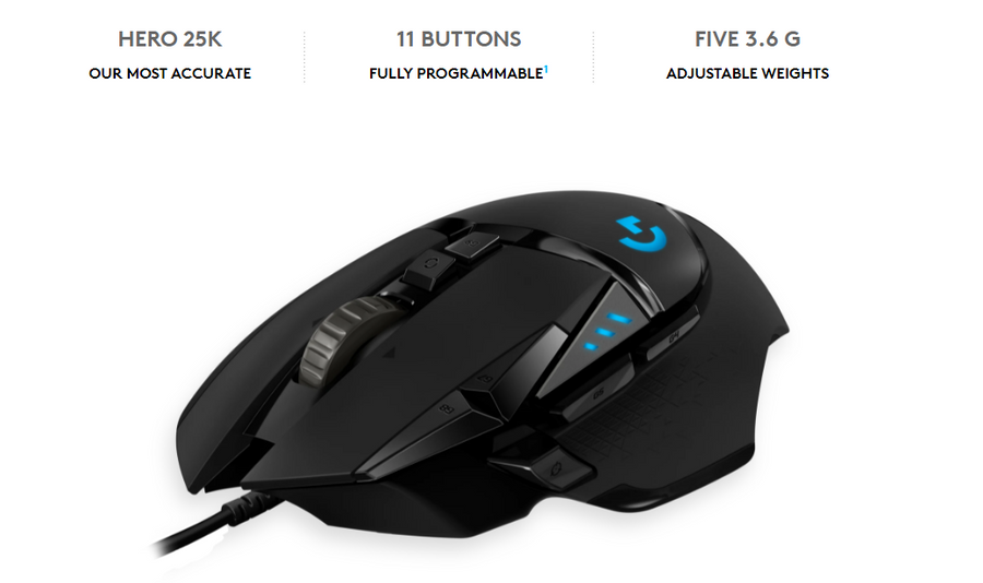 Logitech 910-005472 - G502 HERO HIGH PERFORMANCE GAMING MOUSE