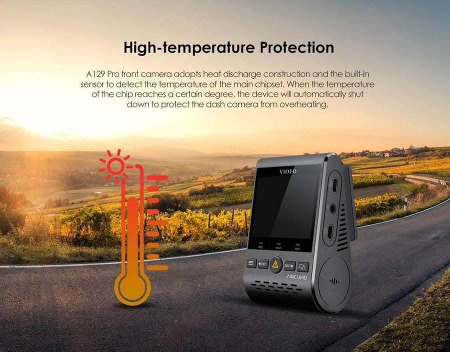 A129PRO-G - VIOFO DASHCAM 4K A129 PRO SINGLE CAMERA WIFI + GPS