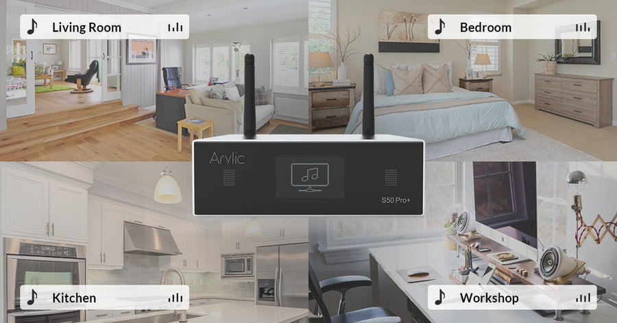 ARYLIC S50PROPLUS - Compact Streamer Supports WiFi & Bluetooth 5.0 AirPlay DLNA UPnP Spotify & Qplay