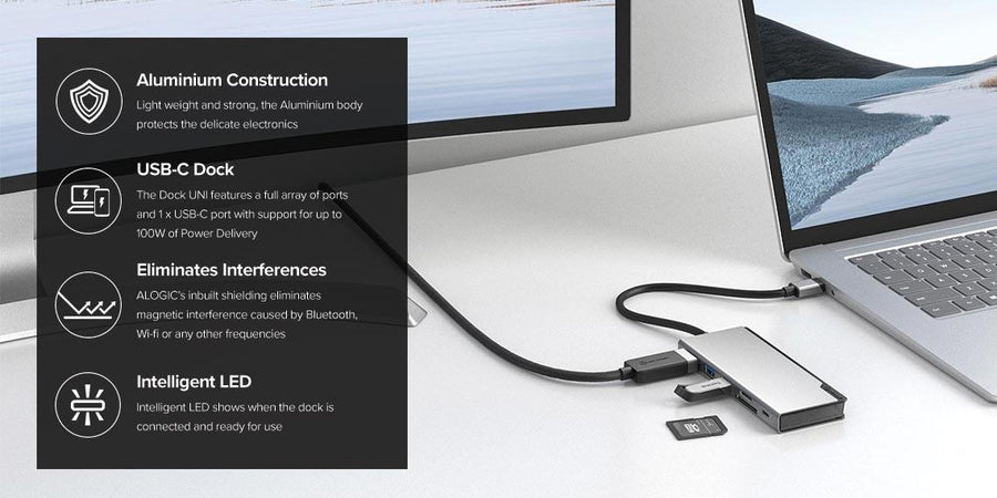 ALOGIC ULDUNIV2-SGR - USB-C ULTRA DOCK UNI GEN 2