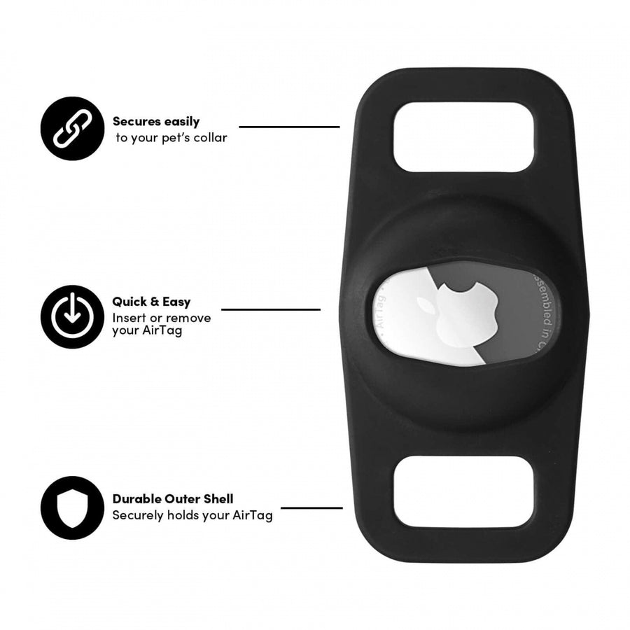 CM046396 - Casemate Dog Collar Mount - AirTag - Black