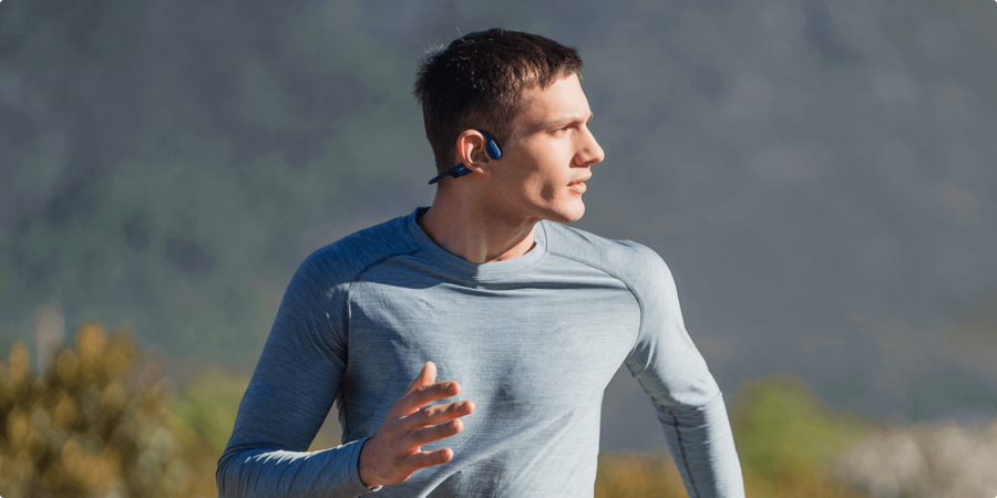Shokz OpenRun  Wireless Open-Ear Bone Conduction Endurance Headphones - Black