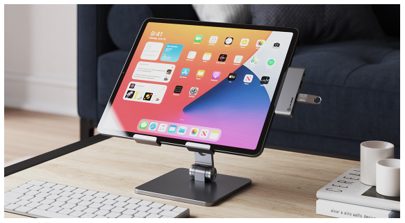 ALOGIC DTS-SGR - EDGE DESKTOP TABLET KLAPPBARER STÄNDER-GRAU