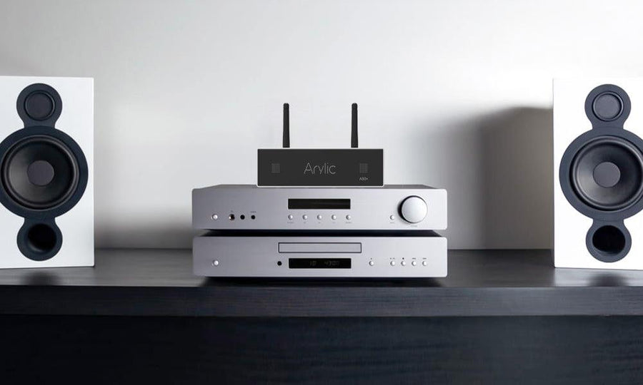 ARYLIC A50PLUS - Amplifier Streamer Supports WiFi & Bluetooth 5.0 AirPlay DLNA UPnP Spotify & Qplay