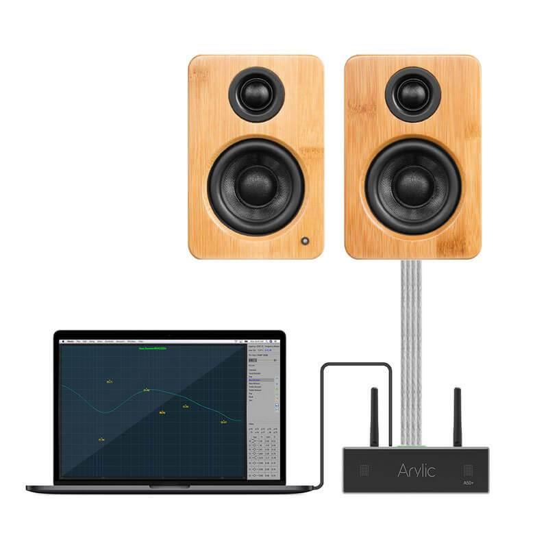 ARYLIC A50PLUS - Amplifier Streamer Supports WiFi & Bluetooth 5.0 AirPlay DLNA UPnP Spotify & Qplay