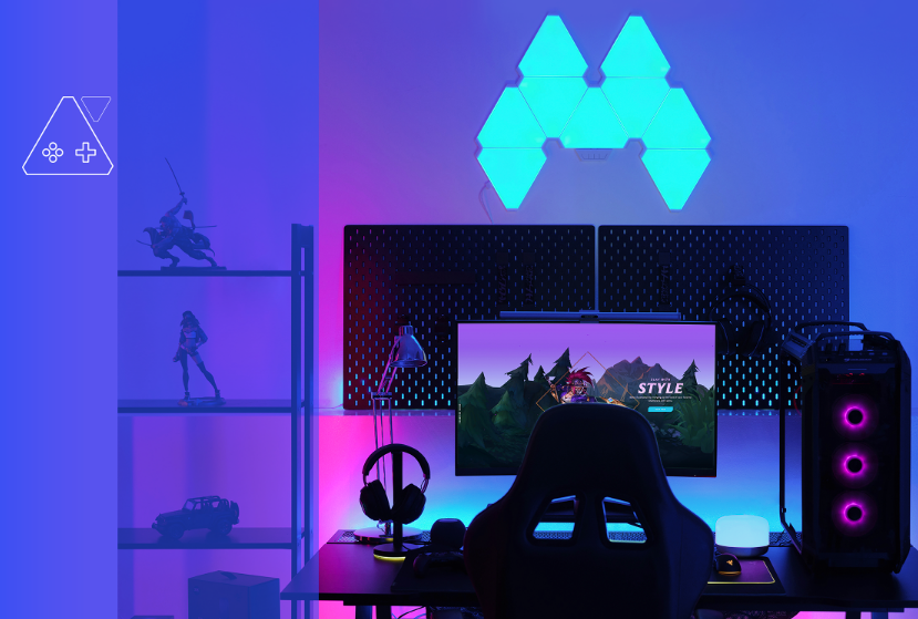Yeelight Smart RGB LED Light Panel (6pcs) Works with Razer Chroma and OverWolf Support Scene linkage