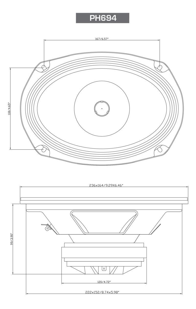 PH694 - CERWIN VEGA 6" X 9" SPEAKERS 320W PAIR PRO FULL RANGE CO-AX HORN