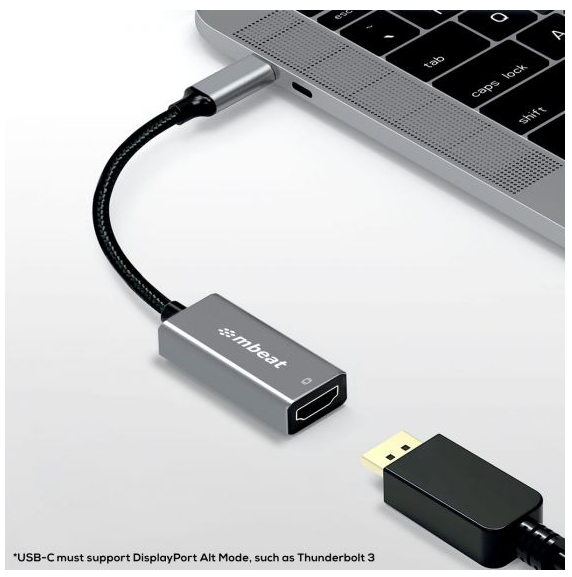 MB-XAD-CHDM - mbeat Tough Link USB-C-auf-HDMI-Adapter - Space Grey