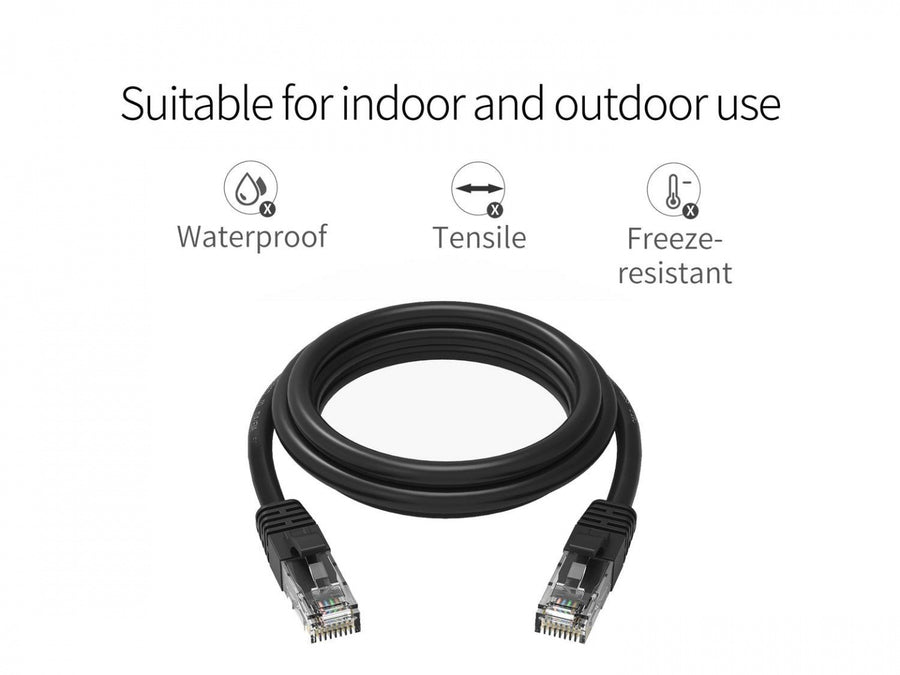 Cruxtec Cat6 Ethernet Cable - 15m - Black