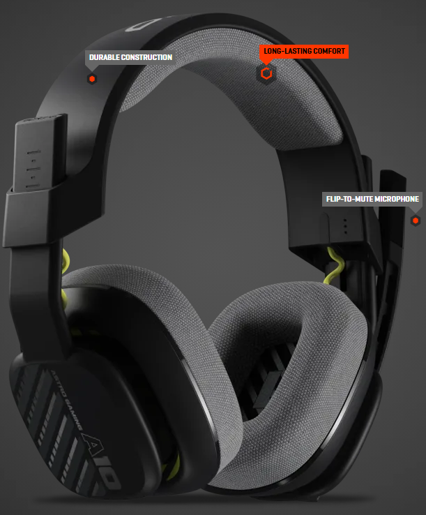 939-002048 - ASTRO A10 HEADSET GEN 2 XBOX - BLACK