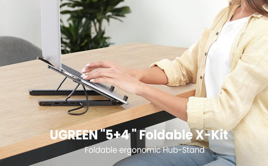 UG-80551 - UGREEN Travel Laptop Stand Docking Station 5 in 1 2  USB3.0 1  HDMI SD TF