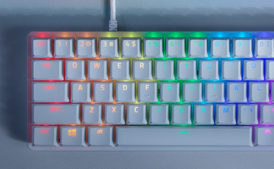 RZ03-03390400-R3M1 - RAZER HUNTSMAN MINI - MERCURY EDITION - 60% OPTICAL GAMING KEYBOARD (LINEAR RED SWITCH) - FRML PACKAGING