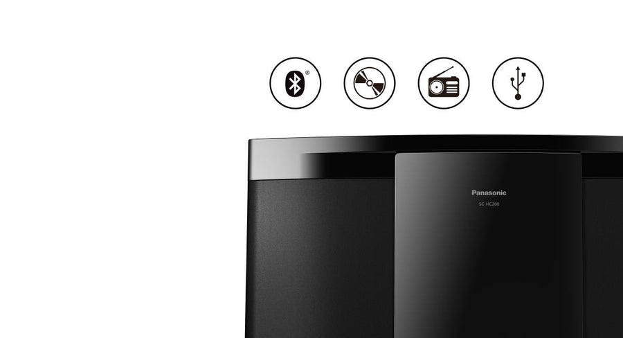 SC-HC200GN-K - MICRO SYSTEM 20W BT/CD/AM/FM