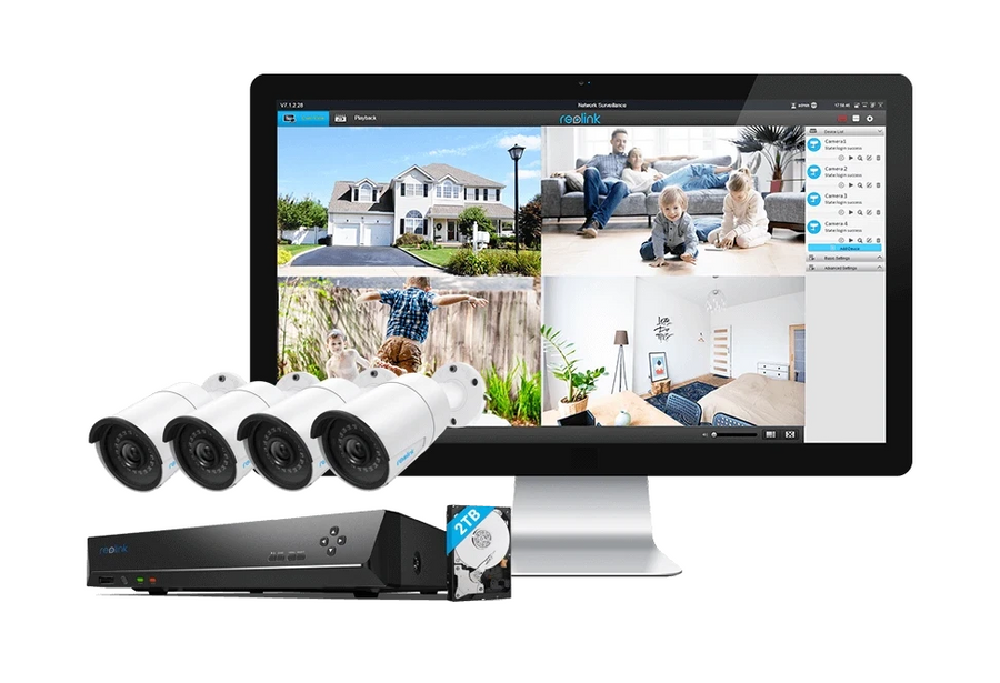 KONKA RLK8-410B4-5MP - 5MP Security Camera Kit with Person/Vehi