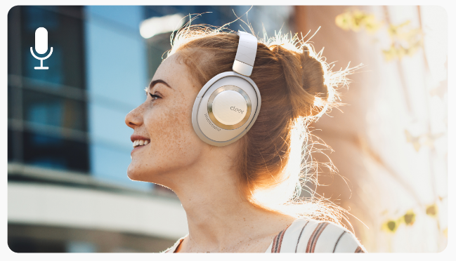 Cleer Audio GS714001 - Cleer Alpha Bluetooth Noise Cancelling Wireless Headphone Stone
