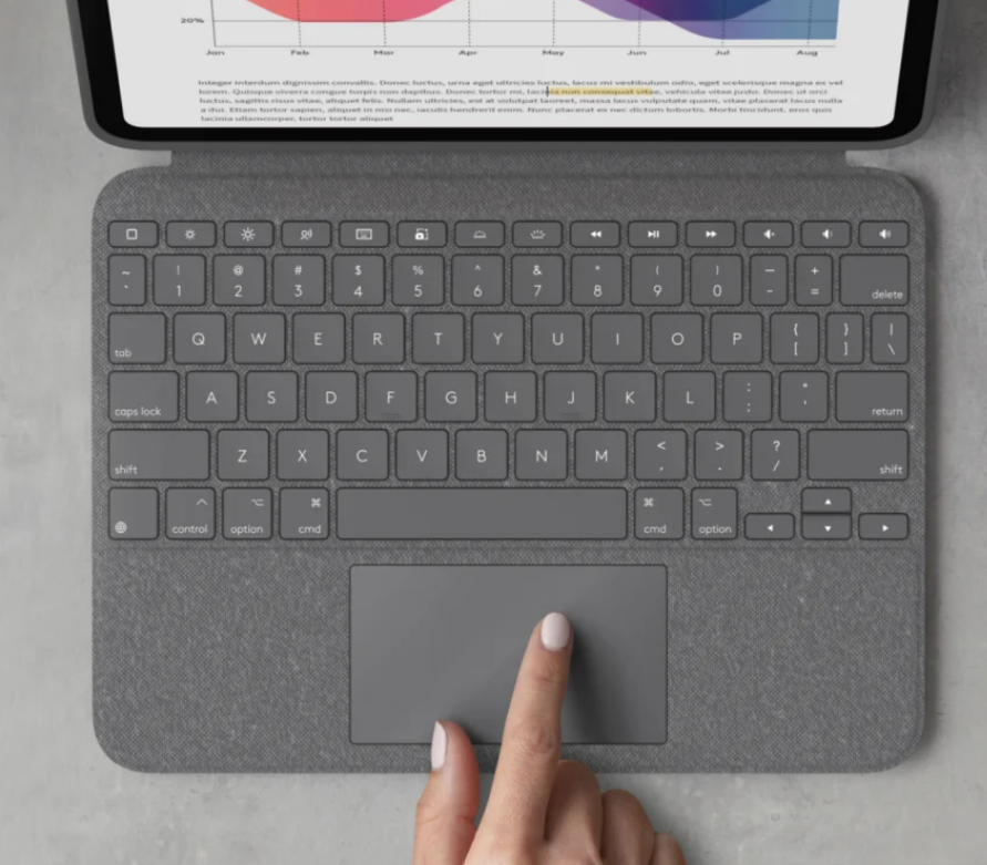 Logitech 920-011434 - Combo Touch for iPad 10th 11th gen Grey