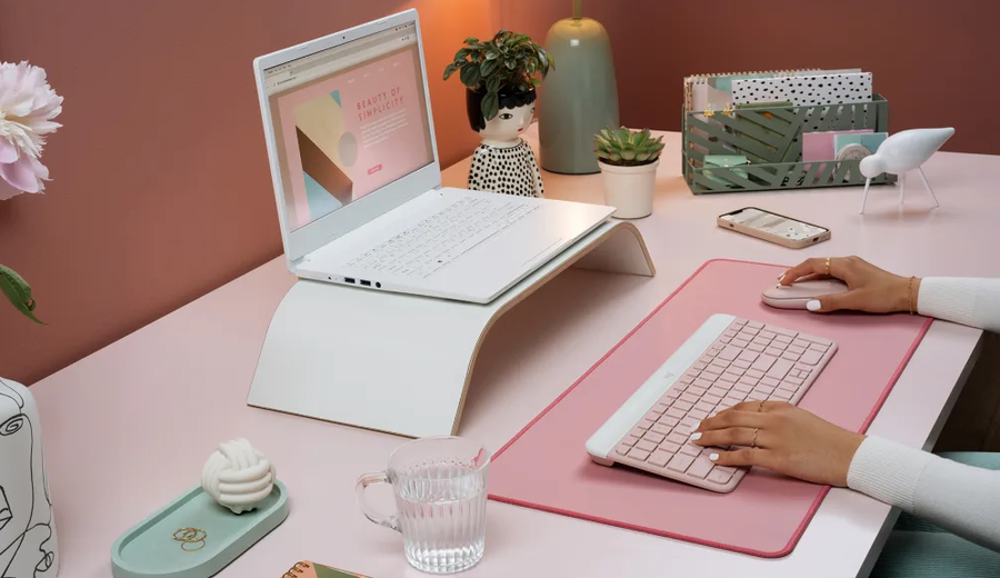 Logitech 920-011326 - MK470 SLIM WIRELESS COMBO - ROSE