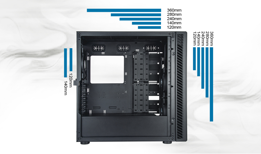 SST-SEQ1B - SilverStone SEQ1B SETA Q1 ATX Black Silent MidTower Case