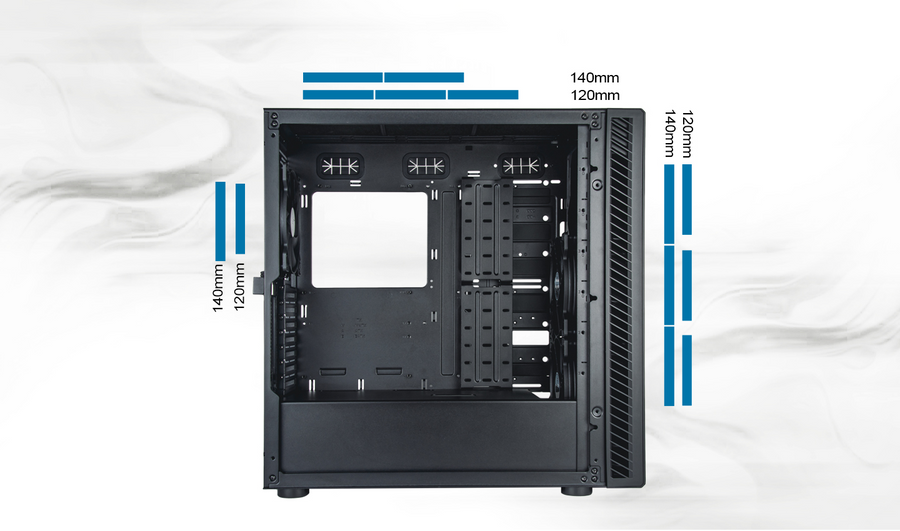 SST-SEQ1B - SilverStone SEQ1B SETA Q1 ATX Black Silent MidTower Case