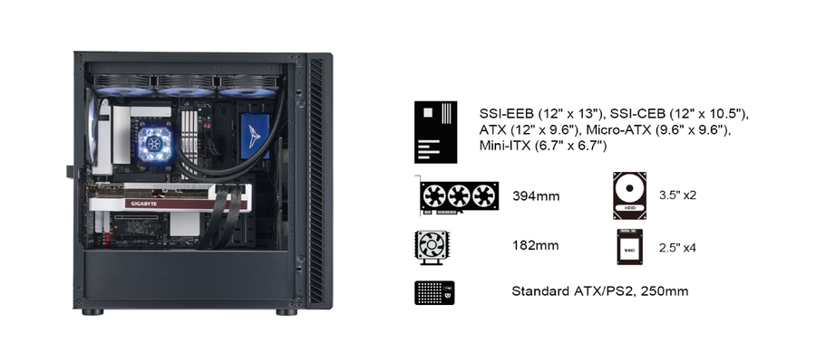 SST-SEQ1B - SilverStone SEQ1B SETA Q1 ATX Black Silent MidTower Case