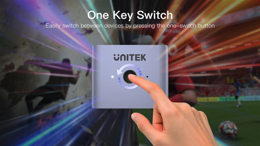 Unitek V1163A - HDMI Bi-directional Switch. Supports up to 8K@60Hz UHD. 2-in-1-Out & 1-in-2-Out.