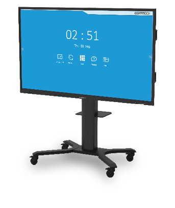 CBMOBC - COMMBOX CADENCE MOTORISED STAND, W/ BUILT-IN REMOTE, & LAPTOP SHELF, FOR 55" TO 86"