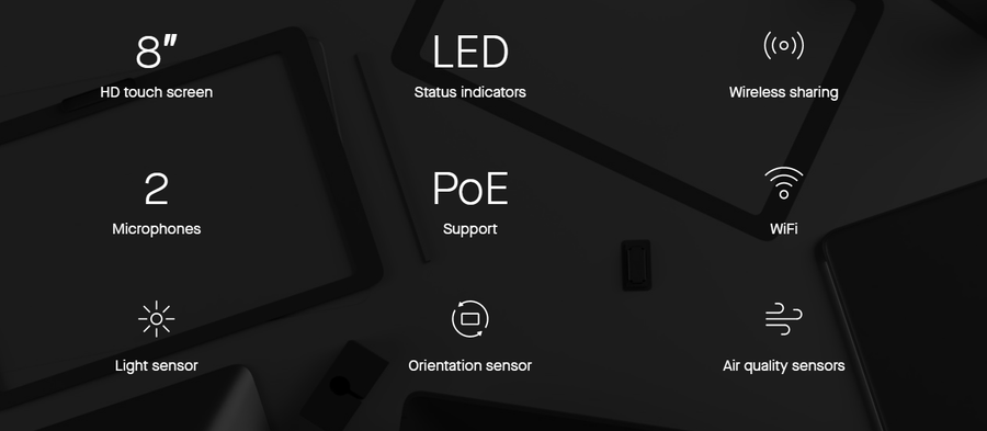 NEATPAD-SE - NEAT PAD, 8" TOUCH SCREEN (1280 x 800 RES), POE, USB-C, SPKRS, MICS, WALL/SIDE MOUNT INC.