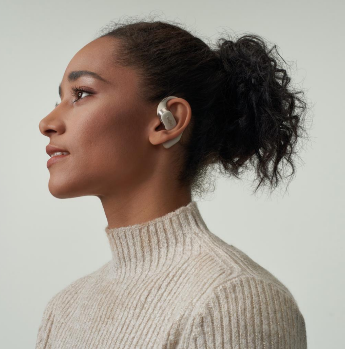 Shokz OpenFit Open-Ear True Wireless Headphones   - Black