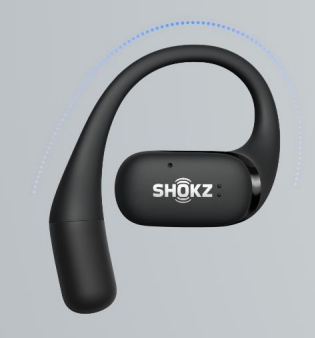 Shokz OpenFit Open-Ear True Wireless Headphones   - Black