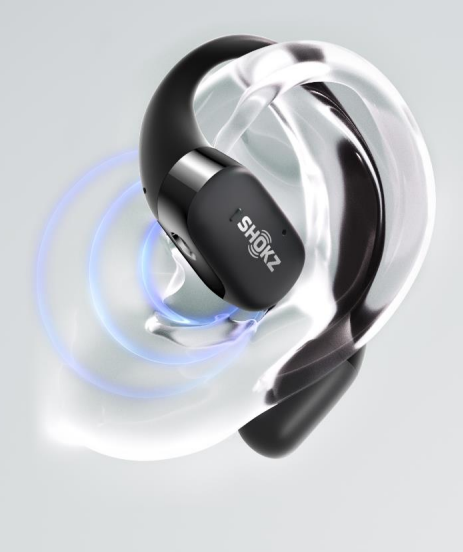 Shokz OpenFit Open-Ear True Wireless Headphones   - Black